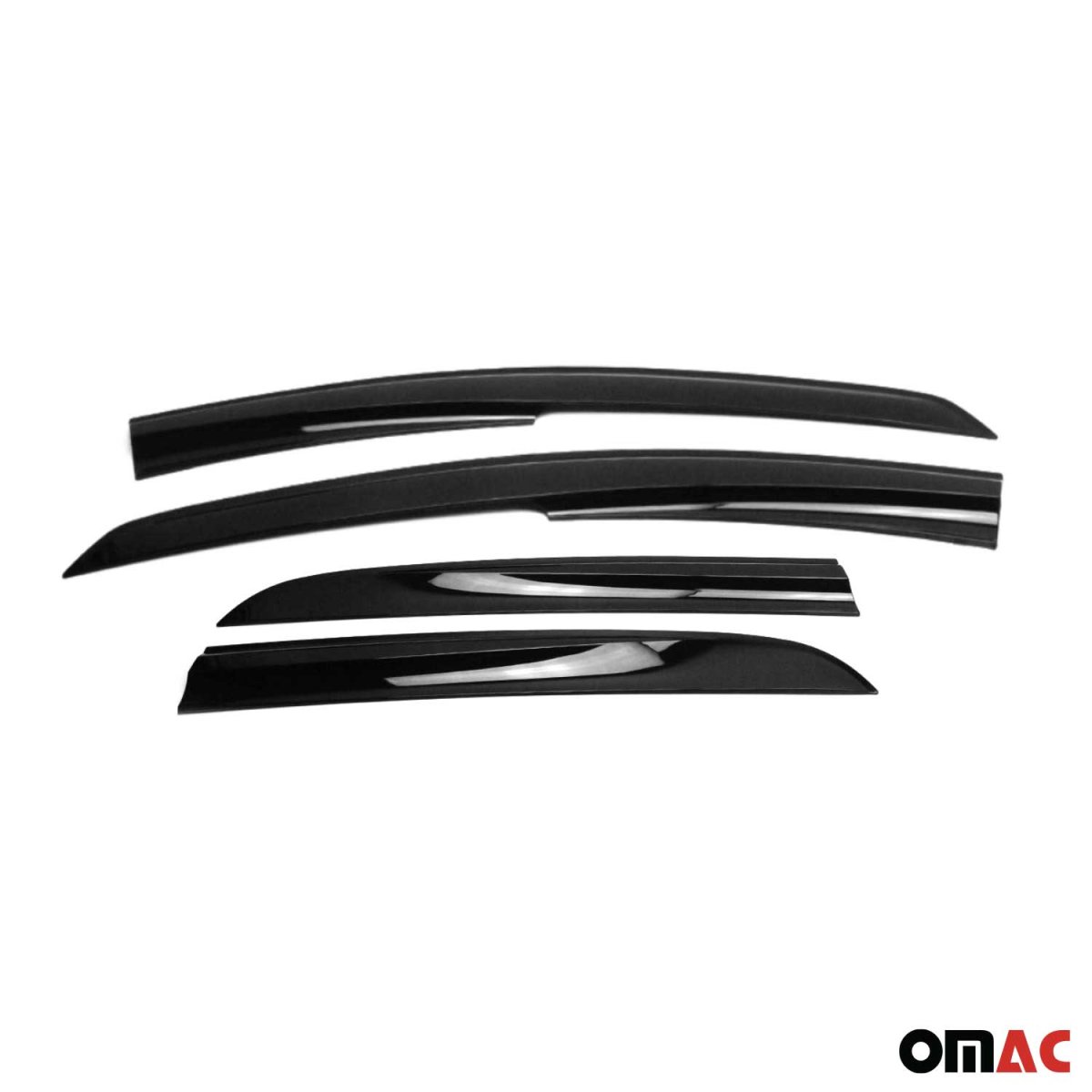 Toyota Corolla Wind Deflector - Omac - Acrylic 4 Pcs - Black - '09-'13